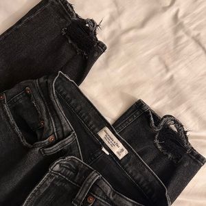 More abercrombie! Black curve love jeans with holes